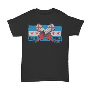 AEW CM Punk Best In The World Shirt Chicago Logo Authentic Tultex Size XXL 2021